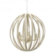  2409-79 - Madera Coco Chandelier White